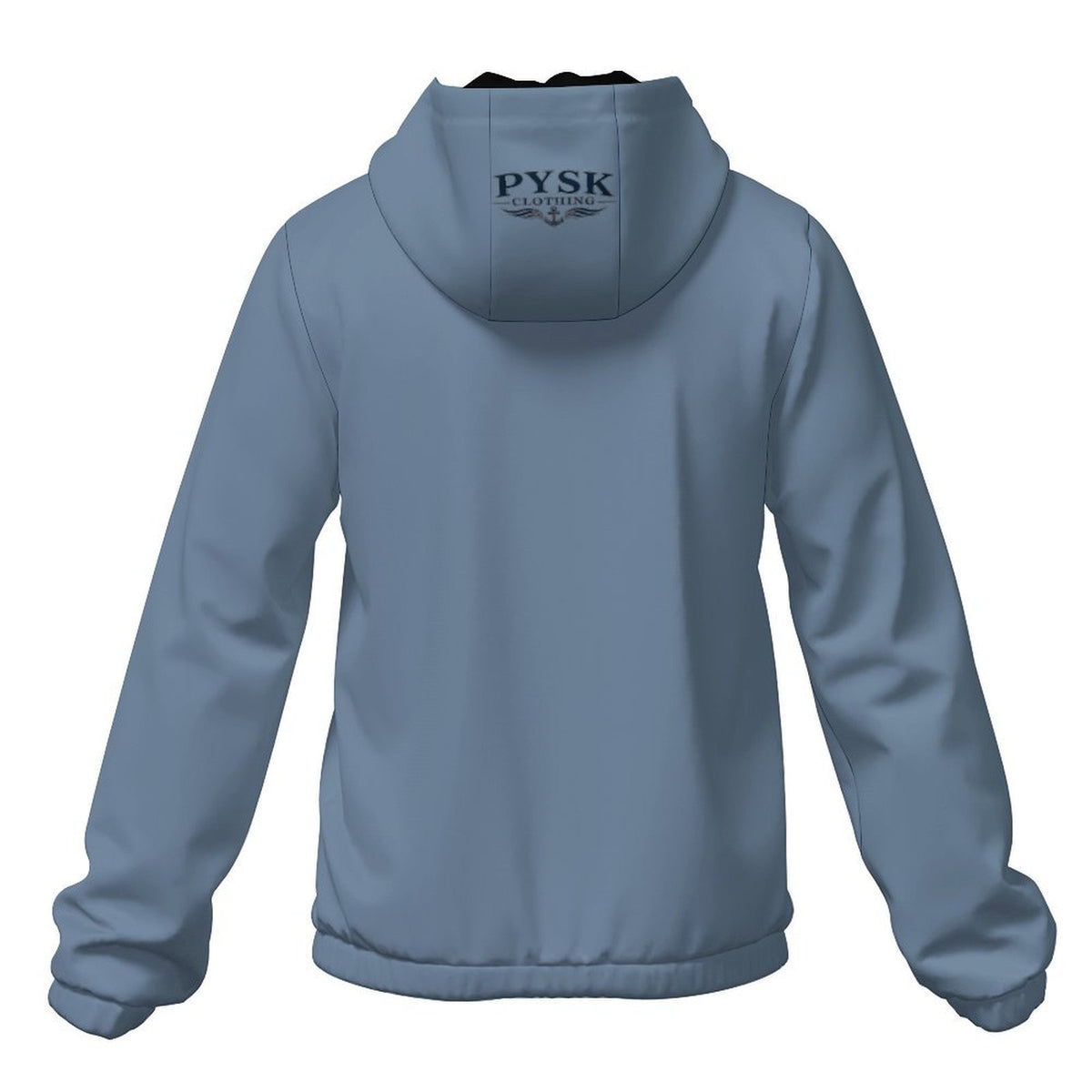 Men's Hooded Slate Blue Windbreaker Jacket