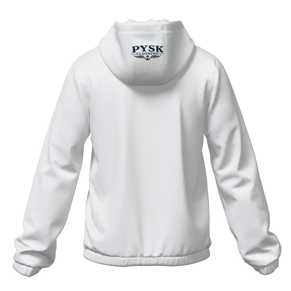 Men's Hooded White Windbreaker Jacket
