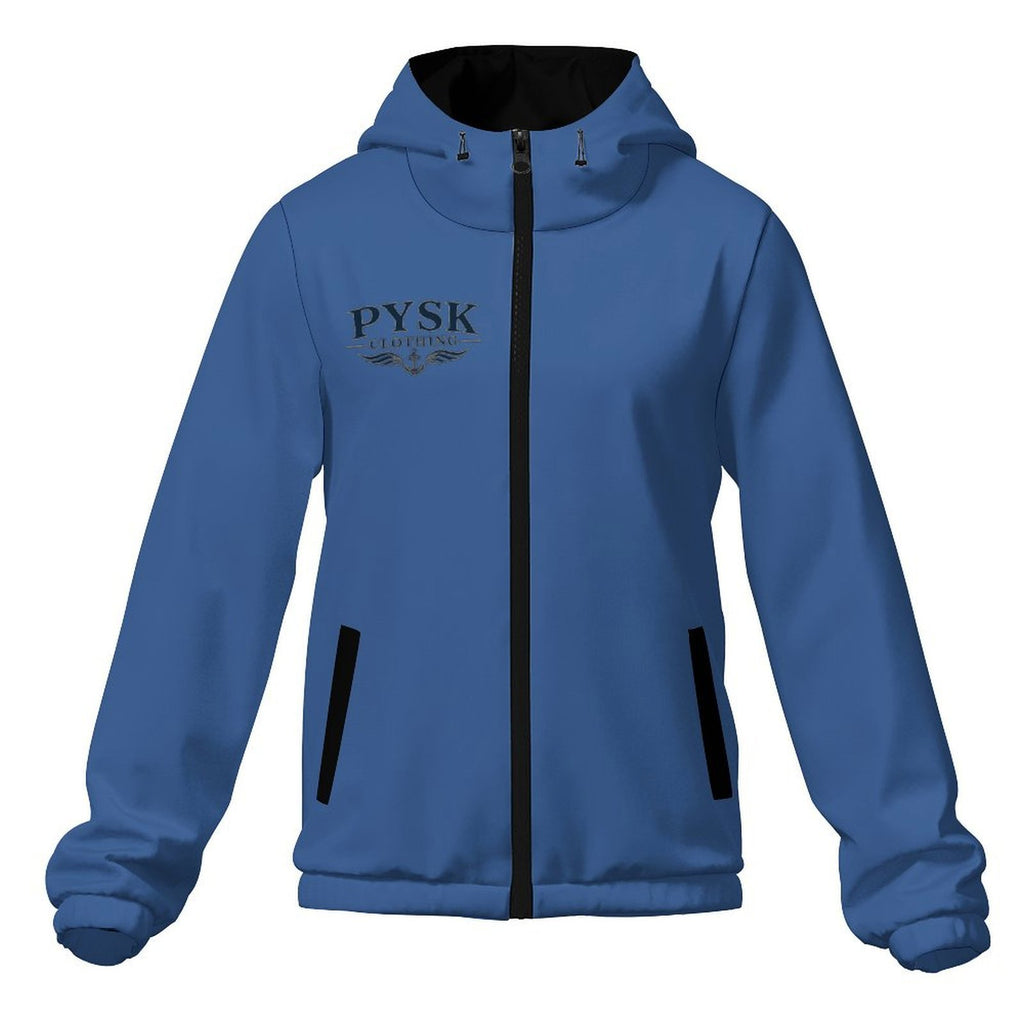 Men's Hooded Navy Windbreaker Jacket